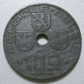 Бельгія Бельгия ^/--/^ Бельгія 10 сантимів 1943 року Belgique - Belgie 42198 ^_^^^ Бельгия 10 сантимов 1943 года Belgique - Belgie 42198 - фото фото фото