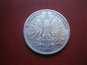 Австро-Угорщина Австро-Венгрия ^/--/^ Австро-Венгрия 2 кроны 1912    (монета для Австрии) Серебро .Оригинал.Состояние!!! ^_^^^ Австро-Угорщина 2 крони 1912 (монета для Австрії) Срібло .Оригінал.Стан!!! - фото фото фото