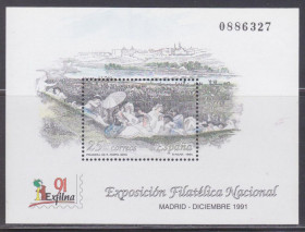 Іспанія Испания ^/--/^ Испания 1991 ВЫСТАВКА EXFILNA ПОЧТА ЖИВОПИСЬ КАРТИНА ПЕЙЗАЖ КОНИ ЛАГЕРЬ ПАЛАТКИ Bl.41 Mi.3018** MNH ^_^^^ Іспанія 1991 ВИСТАВКА EXFILNA ПОШТА ЖИВОПИС КАРТИНА ПЕЙЗАЖ КОНІ ЛАГЕР ПАЛАТКИ Bl.41 Mi.3018** MNH - фото фото фото