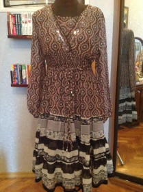 Сукні Платья ^/--/^ Сукня з підкладкою в сільському стилі (кантрі) бренду belcci, р. 46-48 ^_^^^ Платье с подложкой в сельском стиле (кантри) бренда belcci, р. 46-48 - фото фото фото