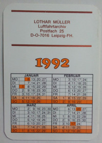 Календарі Календари ^/--/^ Календарь 1992 Lothar Muller, Германия ^_^^^ Календар 1992 Lothar Muller, Німеччина - фото фото фото