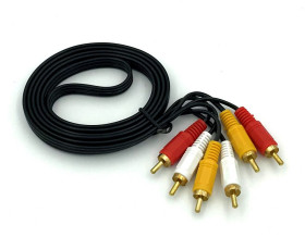 Кабелі та перехідники Кабели и переходники ^/--/^ Кабель аудио 3 /--/ RCA-3 /--/ RCA   (3 тюльпана - 3 тюльпана) 1.5 м ^_^^^ Кабель аудіо 3 /--/ RCA-3 /--/ RCA (3 тюльпана - 3 тюльпана) 1.5 м - фото фото фото