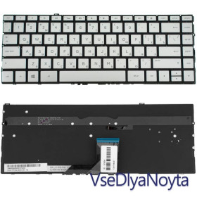 Клавіатури Клавиатуры ^/--/^ Клавиатура для ноутбука HP (Envy: 13-ad series) rus, silver, без фрейма, подсветка клавиш ^_^^^ Клавіатура для ноутбука HP (Envy: 13-ad series) rus, silver, без фрейму, підсвічування клавіш - фото фото фото