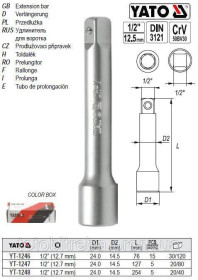 Викрутки Отвертки ^/--/^ Подовжувач YATO подовжувач M /--/ 1/2&amp;quot;(12,7) L /--/ 127 YT-1247 ^_^^^ Удлинитель YATO удлинитель M /--/ 1/2&amp;quot; (12,7) L /--/ 127 YT-1247 - фото фото фото