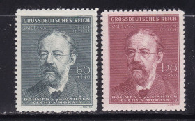 Чехословаччина Чехословакия ^/--/^ Богемия и Моравия  1944 г MNH - Сметана - ^_^^^ Богемія і Моравія 1944 MNH - Сметана - фото фото фото