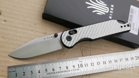 Ножі, мультітули Ножи, мультитулы ^/--/^ Kizer V /--/ 3549 /--/ A /--/ 3 Assassin, Nitro-V Satin, G /--/ 10-Carbon, Designer: Carlos Elstner, Caged Ceramic Ball Bearings, Axis Lock - фото фото фото