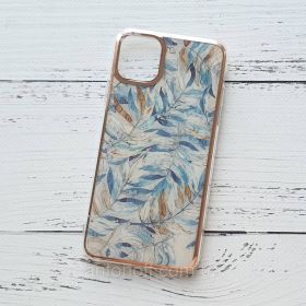 Чохли, бампера Чехлы, бампера ^/--/^ Чохол для iPhone 11 Pro Max пластиковий, квітковий принт, золотистий ^_^^^ Чехол для iPhone 11 Pro Max пластиковый, цветочный принт, золотистый - фото фото фото