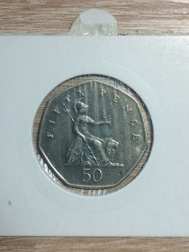 Єлизавета II (після ) Елизавета II (после ) ^/--/^ Великобританія 50 пенсів 1997 ^_^^^ Великобритания 50 пенсов 1997 - фото фото фото