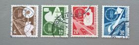 НДР, ФРН ГДР, ФРГ ^/--/^ Германия ФРГ Голубь 1953 ^_^^^ Німеччина ФРН Голуб 1953 - фото фото фото