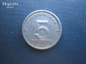 НДР, ФРН ГДР, ФРГ ^/--/^ Монета 5 пфенігів Німеччина НДР 1948 А ^_^^^ Монета 5 пфеннигов Германия ГДР 1948 А - фото фото фото