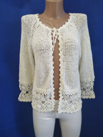 Кофти Кофты ^/--/^ Красивая кофточка молочного цвета . Размер L -XL ^_^^^ Красива кофточка молочного кольору . Розмір L -XL - фото фото фото