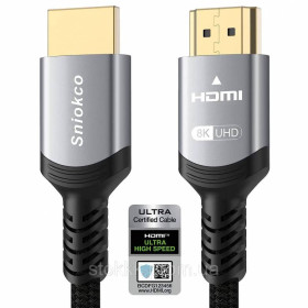 Розумні годинники (Smart watch) Умные часы (Smart watch) ^/--/^ Кабель высокоскоростной HDMI 2.1 4 /--/ K 80 /--/ Гц 0,5 /--/ м Sniokco 48 Гбит/с HDCP HDR, eARC ^_^^^ Кабель високошвидкісної HDMI 2.1 4 /--/ K 80 /--/ Гц 0,5 /--/ м Sniokco 48 Гбіт/с HDCP HDR, eARC - фото фото фото
