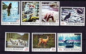 Фауна Фауна ^/--/^ Фауна .  Румыния  1992 г  MNH  - дикие животные ^_^^^ Румунія 1992 MNH - дикі тварини - фото фото фото