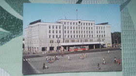 СРСР СССР ^/--/^ Открытка Калининград 1 Площадь Победы Здание Горсовет 1984 год Трамвай ^_^^^ Листівка Калінінград 1 Площа Перемоги Будівля Горрада 1984 Трамвай - фото фото фото