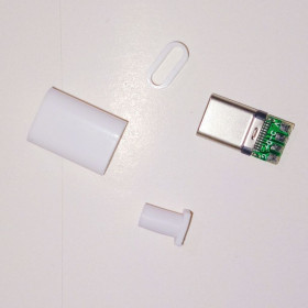 Порти, роз'єми Порты, разъемы ^/--/^ Штекер  Type C 3.1 USB разъем коннектор питания белый ^_^^^ Штекер Type C 3.1 USB роз'єм конектор живлення білий - фото фото фото