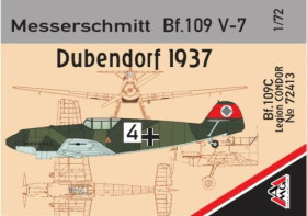 : : ^/--/^ AMG 72413 Messerschmitt Bf.109 V-7     (Dubendorf,1937) 1/72 ^_^^^ AMG 72413 Messerschmitt Bf.109 V-7 (Dubendorf, 1937) - фото фото фото
