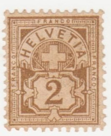 Швейцарія Швейцария ^/--/^ Швейцария 1882 г. № 52 * ^_^^^ Швейцарія 1882 р. No 52* - фото фото фото