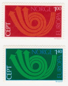 Скандинавія Скандинавия ^/--/^ Норвегия 1973 г.№ 676‑677 ** серия ^_^^^ Норвегія 1973 р. No 676-677 ** серія - фото фото фото