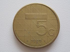 Нідерланди Нидерланды ^/--/^ Нидерланды 5 гульденов 1989 года 23376 ^_^^^ Нідерланди 5 гульденів 1989 року 23376 - фото фото фото