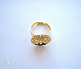 Ланцюжки, жилки, основи Цепочки, жилки, основы ^/--/^ Основа для кольца с площадкой-ситечком, 1.8 см. 1 штука ^_^^^ Основа для кільця з майданчиком-сітечком, 1.8 см. 1 штука - фото фото фото