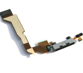 Роз'єми, гнізда Разъемы, гнезда ^/--/^ Шлейф зарядки iPhone 4 CDMA чёрный б/у ^_^^^ Шлейф зарядки iPhone 4 CDMA чорний б/у - фото фото фото
