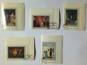 СРСР - СССР - ^/--/^ СССР 1976 Федотов, живопись, гашеные ^_^^^ СРСР 1976 Федотов, живопис, гашені - фото фото фото