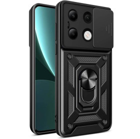 Чохли, бампера Чехлы, бампера ^/--/^ Чохол Fiji Camera Defence для Xiaomi Redmi Note 13 бампер із захистом камери та підставкою Black ^_^^^ Чехол Fiji Camera Defence для Xiaomi Redmi Note 13 бампер с защитой камеры и подставкой Black - фото фото фото