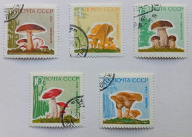 СРСР - СССР - ^/--/^ СССР 1964 Грибы, гашеные ^_^^^ СРСР 1964 Гриби, гашені - фото фото фото