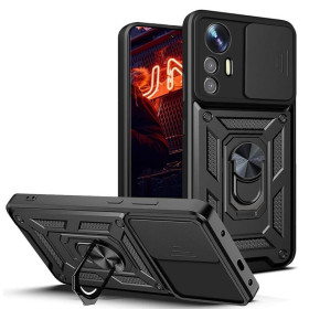 Чохли, бампера Чехлы, бампера ^/--/^ Чохол Fiji Camera Defence для Xiaomi 12 Lite бампер із захистом камери та підставкою Black ^_^^^ Чехол Fiji Camera Defence для Xiaomi 12 Lite бампер с защитой камеры и подставкой Black - фото фото фото