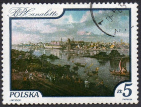 Польща Польша ^/--/^ Польша 1984 - Вісла в живопису  (Г) ^_^^^ Польша 1984 - Висла в живописи (Г) - фото фото фото