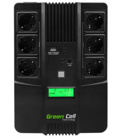 UPS, ИБП UPS, ИБП ^/--/^ UPS ББЖ ИБП Green Cell 800 VA 480 W Schuko - фото фото фото