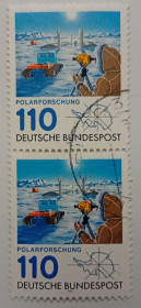 НДР, ФРН ГДР, ФРГ ^/--/^ Германия 1981 Полярная экспедиция, сцепка, гашеная ^_^^^ Німеччина 1981 Полярна експедиція, зчіпка, гашена - фото фото фото