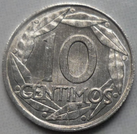 Іспанія Испания ^/--/^ Испания 10 сентимо 1959 Франко состояние ^_^^^ Іспанія 10 вересня 1959 Франко стан - фото фото фото