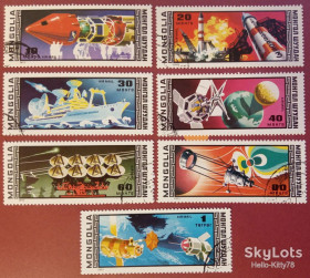 Освоєння космосу Освоение космоса ^/--/^ Монголия 1977 космос программа &amp;quot;Интеркосмос&amp;quot; Mi 1082-1088 ^_^^^ Монголія 1977 космос програма &amp;quot; Інтеркосмос &amp;quot; Mi 1082-1088 - фото фото фото