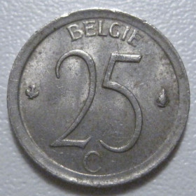 Бельгія Бельгия ^/--/^ Бельгія 25 сантимів 1971 року Belgie 42344 ^_^^^ Бельгия 25 сантимов 1971 года Belgie 42344 - фото фото фото