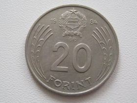 Угорщина Венгрия ^/--/^ Венгрия 20 форинтов 1984 года #18397 ^_^^^ Угорщина 20 форинтів 1984 року #18397 - фото фото фото