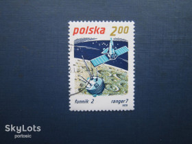 Освоєння космосу Освоение космоса ^/--/^ Марка Польща 1979 космос супутник Лунник-2 2 зл гаш - фото фото фото