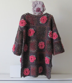 Кофти Кофты ^/--/^ Handmade в&amp;apos;язаний джемпер об&amp;apos;ємні троянди бабусин квадрат бохо ручна робота ^_^^^ Handmade в&amp;apos; связан джемпер объемные розы бабушкин квадрат бохо ручная работа - фото фото фото