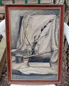 Картини, Гравюри, Живопис та Графіка Картины, Гравюры, Живопись и Графика ^/--/^ Чьорно-білий натюрморт, Крымов, 1914 /--/ р. ^_^^^ Черно-белый натюрморт, Крымов, 1914 /--/ г. - фото фото фото