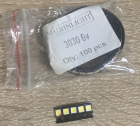 Світлодіоди Светодиоды ^/--/^ Светодиод 3030 SMD LED 6 /--/ В 1.8 /--/ Вт PT /--/ 30 /--/ W /--/ 45 V /--/ 1 для подсветки матриц телевизоров! ^_^^^ Світлодіод 3030 SMD LED 6 /--/ В 1.8 /--/ Вт PT /--/ 30 /--/ W /--/ 45 V /--/ 1 для підсвічування матриць телевізорів! - фото фото фото
