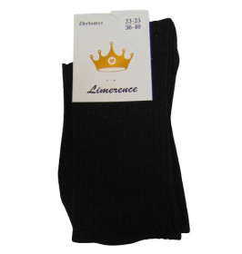 Шкарпетки Носки ^/--/^ Носки женские высокие рубчик хлопок Limerence 36-40 черные ^_^^^ Шкарпетки жіночі високі рубчик бавовни Limerence 36-40 чорні - фото фото фото