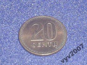Литва Литва ^/--/^ Литва-1991 г.-20 центов ^_^^^ Литва-1991 р.-20 центів - фото фото фото