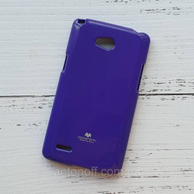 Зарядні пристрої Зарядные устройства ^/--/^ Чохол для LG L /--/ 80 (D /--/ 380) силіконовий, фіолетовий, Goospery ^_^^^ Чехол LG L /--/ 80 D /--/ 380 для телефона силиконовый Violet - фото фото фото