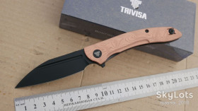 Ножі, мультітули Ножи, мультитулы ^/--/^ TRIVISA Cuckoo-CU, 14 /--/ C /--/ 28 /--/ N Black, Copper Foil, Flipper, Ceramic Ball Bearing, Outdoor, Tactical, EDC, Liner Lock ^_^^^ TRIVISA Cuckoo-CU, TY /--/ 30-CU-14, 14 /--/ C /--/ 28 /--/ N Black, Copper Foil, Flipper, Ceramic Ball Bearing, Outdoor, Tactical, EDC, Liner Lock - фото фото фото