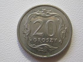 Сучасна (після ) Современная (после ) ^/--/^ Польша 20 грошей 1992 года 33723 ^_^^^ Польща 20 грошей 1992 року 33723 - фото фото фото