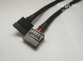 Шлейфи, перехідники Шлейфы, переходники ^/--/^ Кабель питания 4 Pin IDE Molex to 2 SATA ^_^^^ 4 Pin IDE Molex to 2 SATA - фото фото фото
