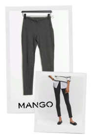 Лосини, легінси Лосины, леггинсы ^/--/^ Стилтні щільні легінси mango сірий графіт меланж лосіни ^_^^^ Стилтные плотные легинсы mango серый графит меланж лосины - фото фото фото