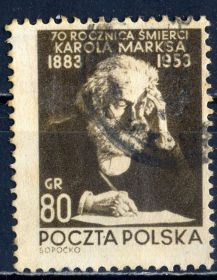 Історія та особистості История и личности ^/--/^ Польша. К. Маркс (концовка) 1953 г. ^_^^^ Польща. К. Маркс (кінцівка) 1953 р. - фото фото фото