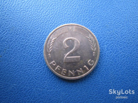 НДР, ФРН ГДР, ФРГ ^/--/^ Монета 2 пфеніги Німеччина ФРН 1977 F ^_^^^ Монета 2 пфенниги Германия ФРГ 1977 F - фото фото фото