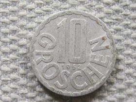 Австрія Австрия ^/--/^ Австрия 10 грошей 1952 года #4242 ^_^^^ Австрія 10 грошей 1952 #4242 - фото фото фото